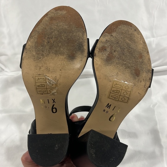 Mix No. 6 black chunky high heel sandals - Picture 4 of 6